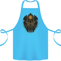 Cthulhu Octopus Kraken Devil Skull Demon Cotton Apron 100% Organic Turquoise
