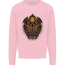 Cthulhu Octopus Kraken Devil Skull Demon Kids Sweatshirt Jumper Light Pink