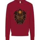 Cthulhu Octopus Kraken Devil Skull Demon Kids Sweatshirt Jumper Red