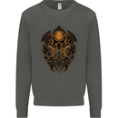 Cthulhu Octopus Kraken Devil Skull Demon Kids Sweatshirt Jumper Storm Grey