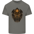 Cthulhu Octopus Kraken Devil Skull Demon Kids T-Shirt Childrens Charcoal