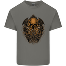 Cthulhu Octopus Kraken Devil Skull Demon Kids T-Shirt Childrens Charcoal