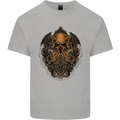 Cthulhu Octopus Kraken Devil Skull Demon Kids T-Shirt Childrens Sports Grey