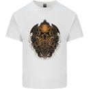 Cthulhu Octopus Kraken Devil Skull Demon Kids T-Shirt Childrens White