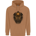 Cthulhu Octopus Kraken Devil Skull Demon Mens 80% Cotton Hoodie Caramel Latte