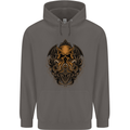 Cthulhu Octopus Kraken Devil Skull Demon Mens 80% Cotton Hoodie Charcoal