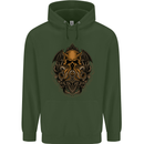 Cthulhu Octopus Kraken Devil Skull Demon Mens 80% Cotton Hoodie Forest Green