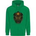 Cthulhu Octopus Kraken Devil Skull Demon Mens 80% Cotton Hoodie Irish Green