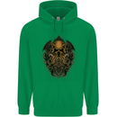 Cthulhu Octopus Kraken Devil Skull Demon Mens 80% Cotton Hoodie Irish Green