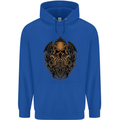 Cthulhu Octopus Kraken Devil Skull Demon Mens 80% Cotton Hoodie Royal Blue