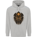 Cthulhu Octopus Kraken Devil Skull Demon Mens 80% Cotton Hoodie Sports Grey