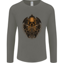 Cthulhu Octopus Kraken Devil Skull Demon Mens Long Sleeve T-Shirt Charcoal