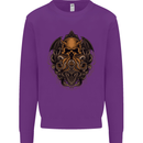Cthulhu Octopus Kraken Devil Skull Demon Mens Sweatshirt Jumper Purple