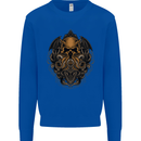 Cthulhu Octopus Kraken Devil Skull Demon Mens Sweatshirt Jumper Royal Blue