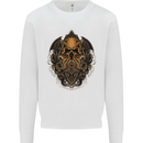 Cthulhu Octopus Kraken Devil Skull Demon Mens Sweatshirt Jumper White