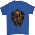 Cthulhu Octopus Kraken Devil Skull Demon Mens T-Shirt Cotton Gildan Royal Blue