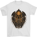 Cthulhu Octopus Kraken Devil Skull Demon Mens T-Shirt Cotton Gildan White