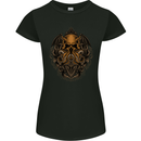 Cthulhu Octopus Kraken Devil Skull Demon Womens Petite Cut T-Shirt Black