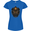 Cthulhu Octopus Kraken Devil Skull Demon Womens Petite Cut T-Shirt Royal Blue