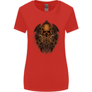 Cthulhu Octopus Kraken Devil Skull Demon Womens Wider Cut T-Shirt Red