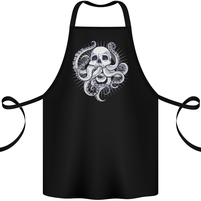 Cthulhu Skull Cotton Apron 100% Organic Black