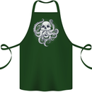 Cthulhu Skull Cotton Apron 100% Organic Forest Green