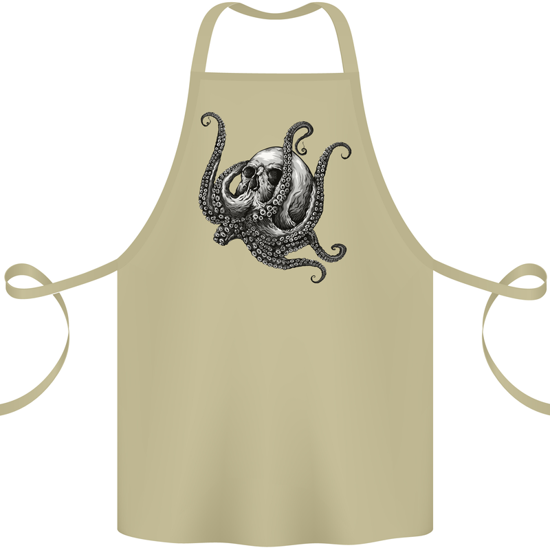 Cthulhu Skull Cotton Apron 100% Organic Khaki