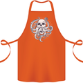 Cthulhu Skull Cotton Apron 100% Organic Orange