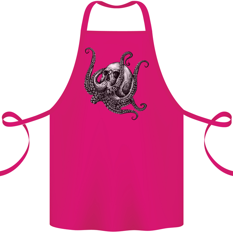 Cthulhu Skull Cotton Apron 100% Organic Pink