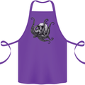 Cthulhu Skull Cotton Apron 100% Organic Purple