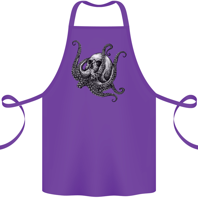 Cthulhu Skull Cotton Apron 100% Organic Purple