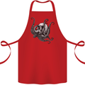 Cthulhu Skull Cotton Apron 100% Organic Red