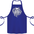 Cthulhu Skull Cotton Apron 100% Organic Royal Blue