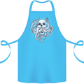 Cthulhu Skull Cotton Apron 100% Organic Turquoise