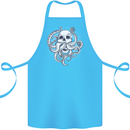 Cthulhu Skull Cotton Apron 100% Organic Turquoise