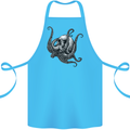 Cthulhu Skull Cotton Apron 100% Organic Turquoise