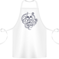 Cthulhu Skull Cotton Apron 100% Organic White