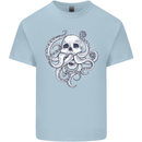 Cthulhu Skull Kids T-Shirt Childrens Light Blue