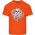 Cthulhu Skull Kids T-Shirt Childrens Orange