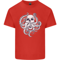 Cthulhu Skull Kids T-Shirt Childrens Red