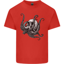 Cthulhu Skull Kids T-Shirt Childrens Red