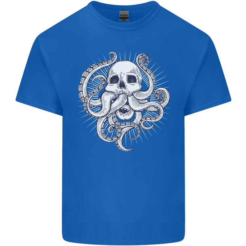 Cthulhu Skull Kids T-Shirt Childrens Royal Blue