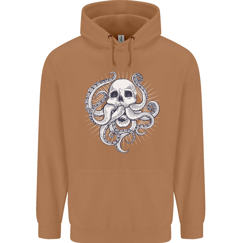 Cthulhu Skull Mens 80% Cotton Hoodie Caramel Latte