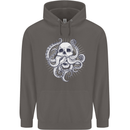 Cthulhu Skull Mens 80% Cotton Hoodie Charcoal