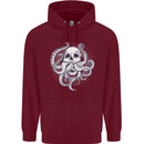 Cthulhu Skull Mens 80% Cotton Hoodie Maroon