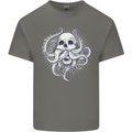 Cthulhu Skull Mens Cotton T-Shirt Tee Top Charcoal