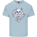 Cthulhu Skull Mens Cotton T-Shirt Tee Top Light Blue