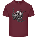 Cthulhu Skull Mens Cotton T-Shirt Tee Top Maroon