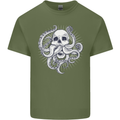 Cthulhu Skull Mens Cotton T-Shirt Tee Top Military Green