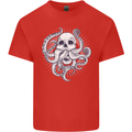 Cthulhu Skull Mens Cotton T-Shirt Tee Top Red